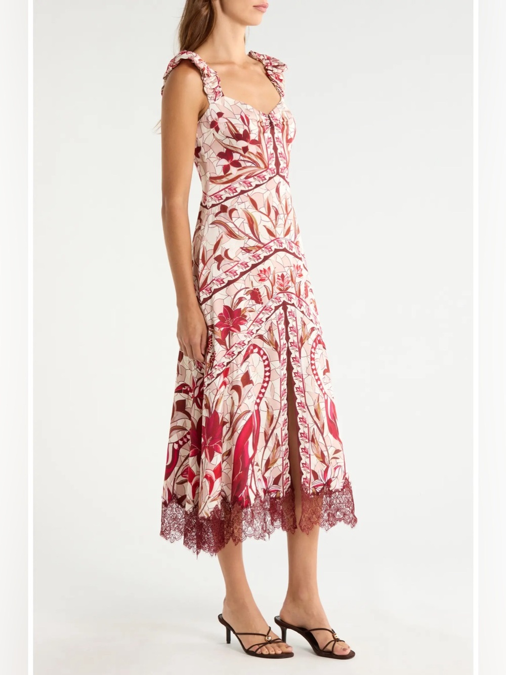FARM RIO Stained Glass Lace Trim Maxi Dress - Picture 5 of 10